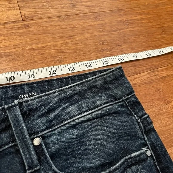 Fidelity denim Gwen high rise skinny Abbot vintage w holes distressed jeans. 29 - Picture 11 of 15